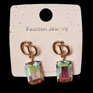 Gold And Multicolor Fashion Earrings